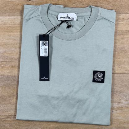 Stone Island Patch Logo T-Shirt in Sage Green