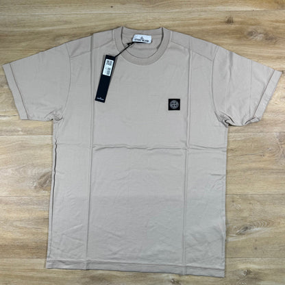 Stone Island Patch Logo T-Shirt in Desert