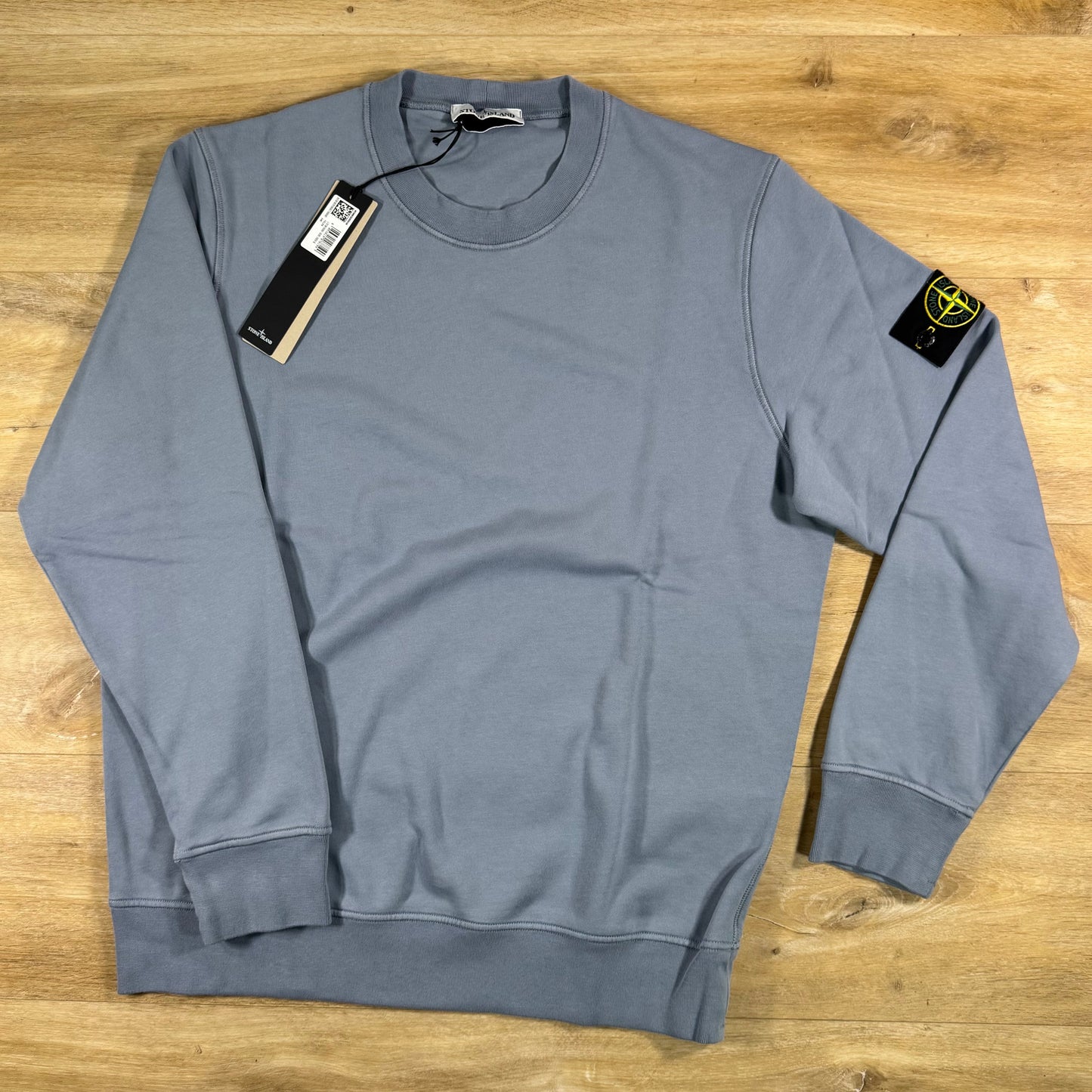 Stone Island Crewneck Fleece Sweatshirt in Avio Blue