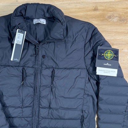 Stone Island Seamless Tunnel Down-TC Stand Collar Jacket in Black