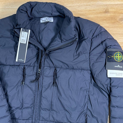 Stone Island Seamless Tunnel Down-TC Stand Collar Jacket in Navy
