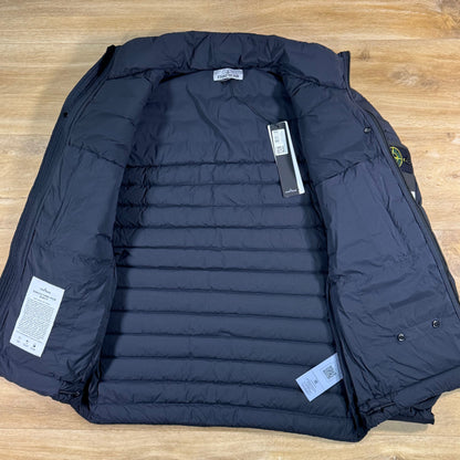 Stone Island Seamless Tunnel Down-TC Stand Collar Jacket in Navy