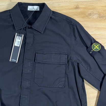 Stone Island Stretch Twill Overshirt in Black