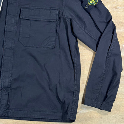 Stone Island Stretch Twill Overshirt in Black