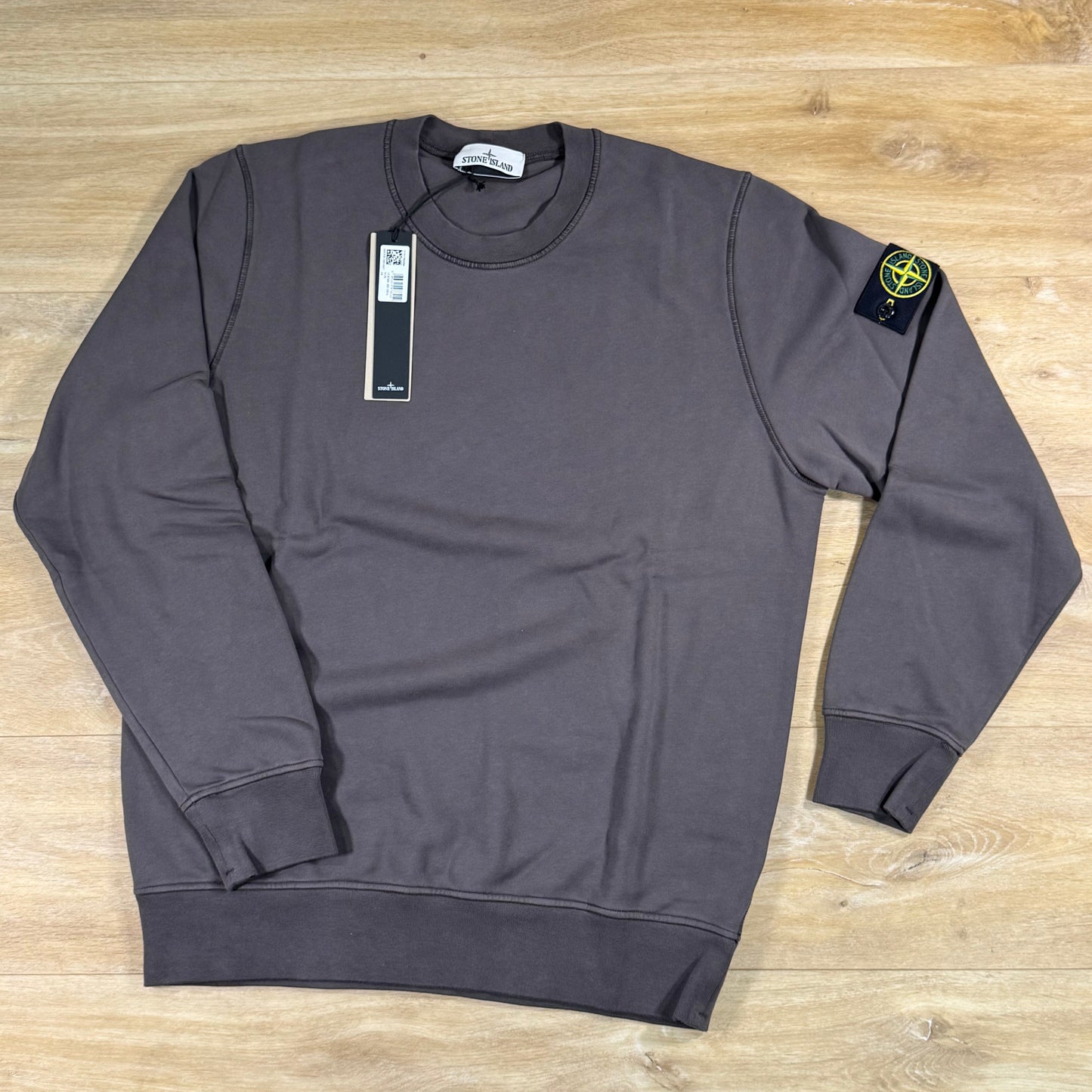 Stone Island Crewneck Fleece Sweatshirt in Charcoal Grey
