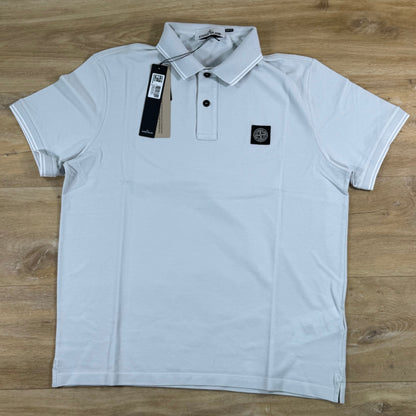 Stone Island Patch Logo Polo Shirt in Sky Blue