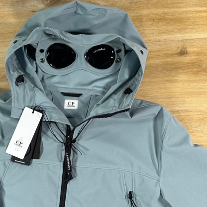 C.P. Company Shell-R Goggle Jacket in Silver Blue