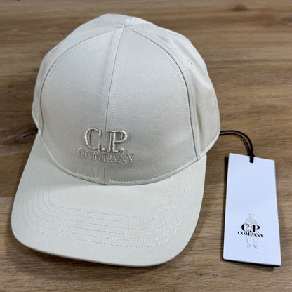 C.P. Company Gabardine Logo Cap in Frozen Dew