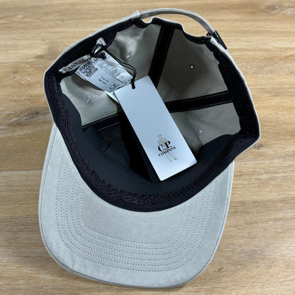 C.P. Company Gabardine Logo Cap in Dove