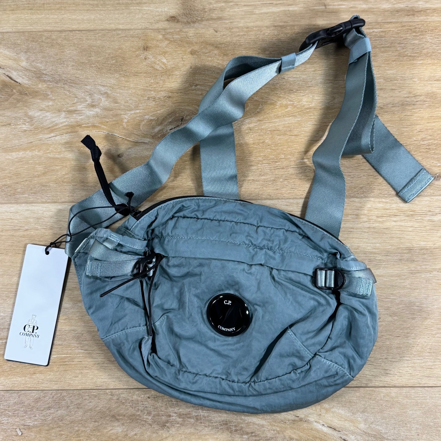 C.P. Company Nylon B Crossbody Bag in Silver Blue