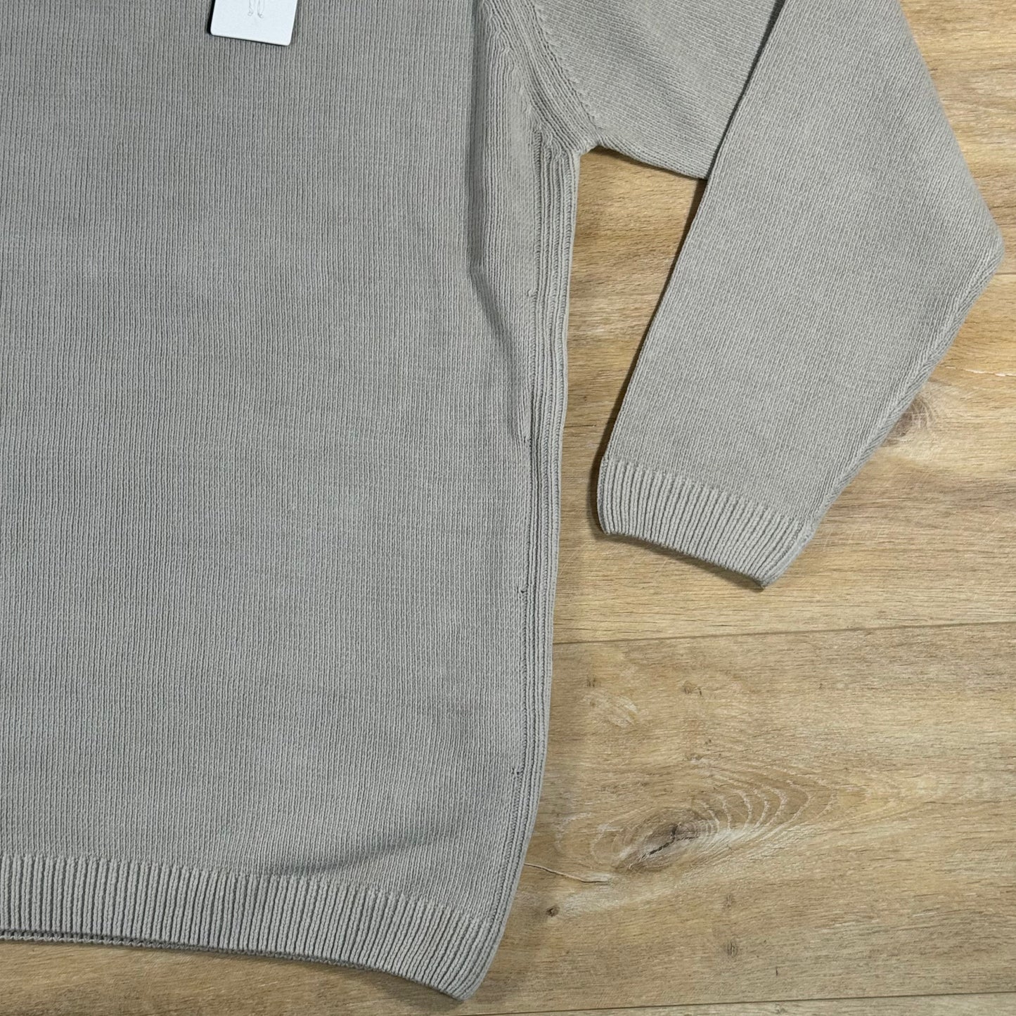 C.P. Company Cotton Chenille Crewneck Lens Sweater in Dove