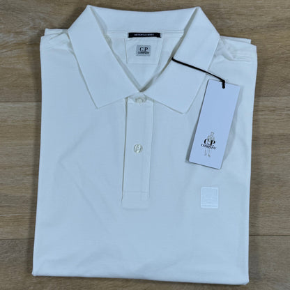 C.P. Company Metropolis Series Polo Shirt in Gauze White