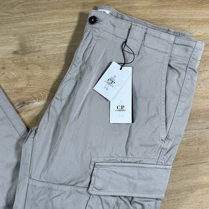 C.P. Company Stretch Sateen Ergonomic Lens Cargo Pants in Dove