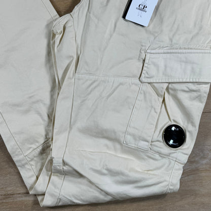 C.P. Company Stretch Sateen Ergonomic Lens Cargo Pants in Frozen Dew