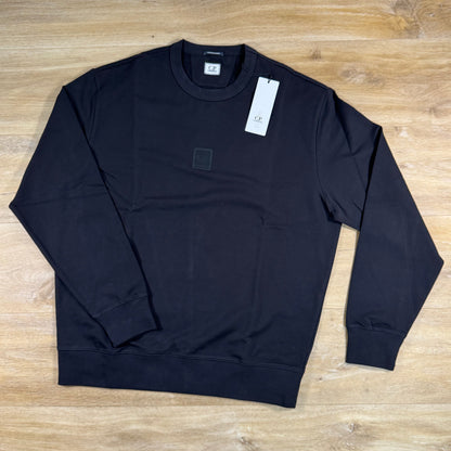 C.P. Company Metropolis Series Stretch Fleece Crewneck Sweatshirt in Black
