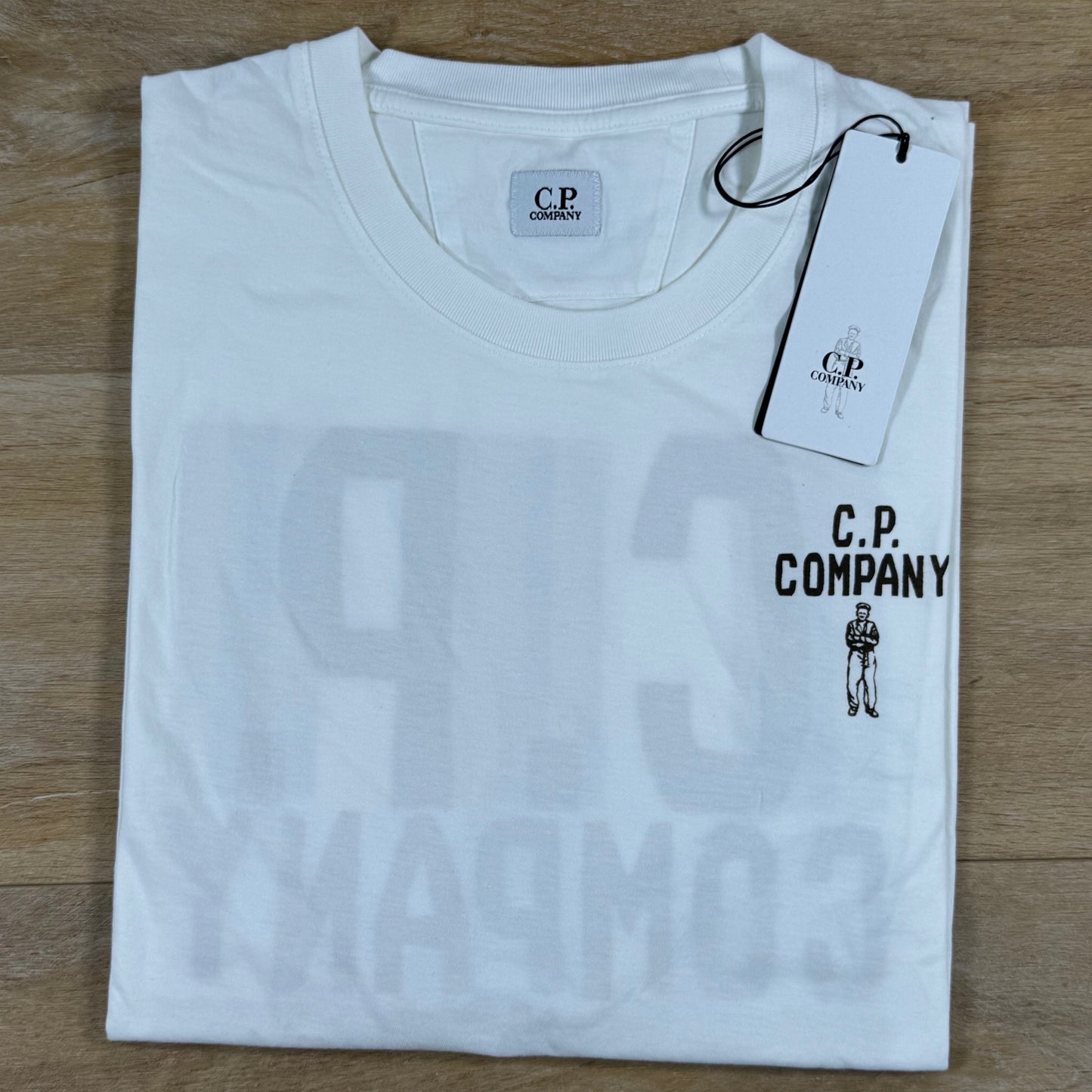 C.P. Company British Sailor T-Shirt in Gauze White