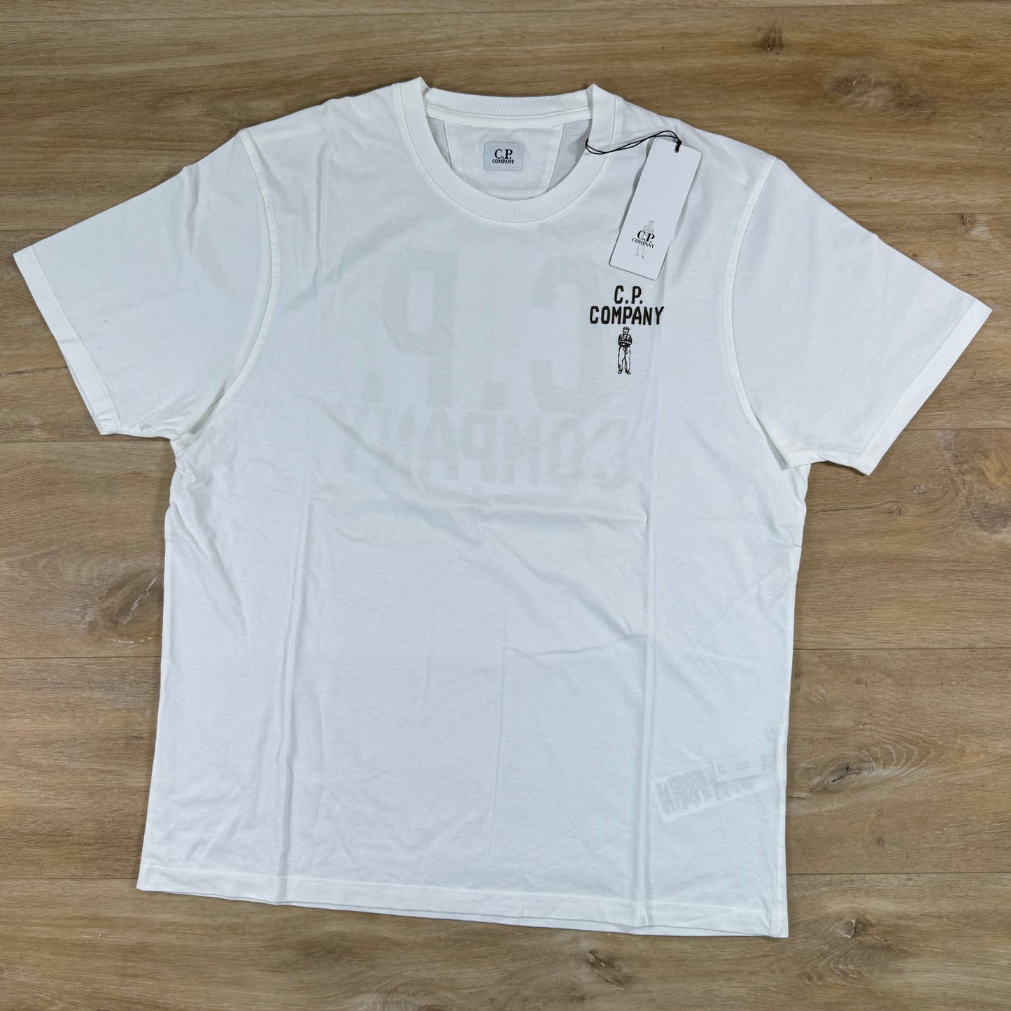 C.P. Company British Sailor T-Shirt in Gauze White