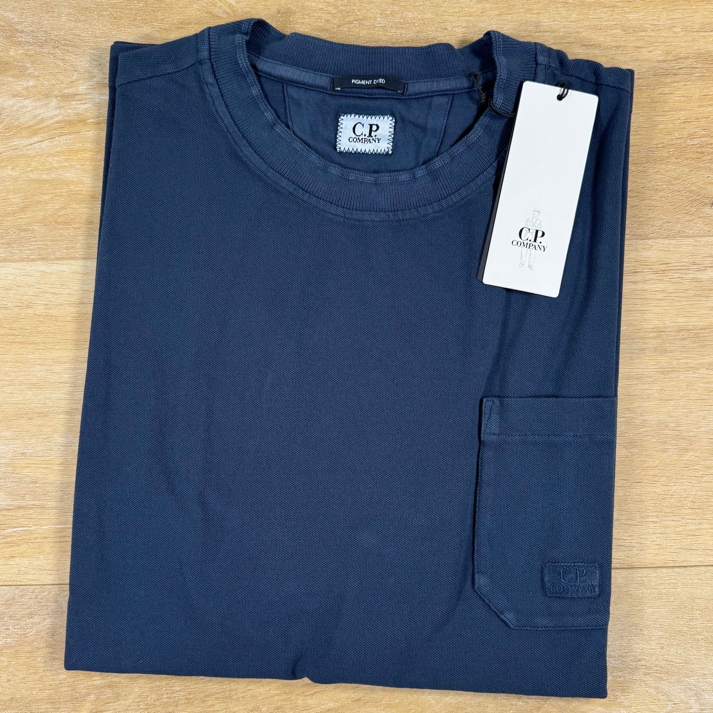 C.P. Company 24/1 Pigment Dyed T-Shirt in Midnight Navy