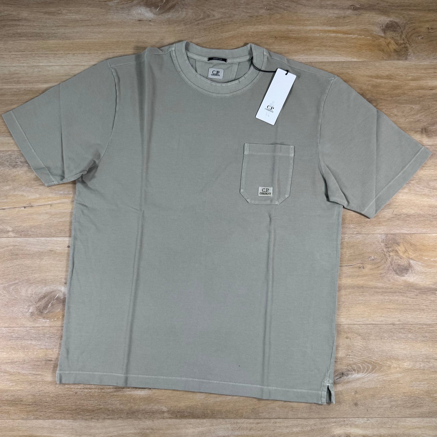 C.P. Company 24/1 Pigment Dyed T-Shirt in Moss Gray - Green