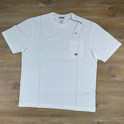C.P. Company 24/1 Pigment Dyed T-Shirt in Gauze White