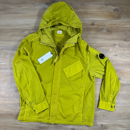 C.P. Company Chrome-R Hooded Lens Overshirt in Antique Moss - Yellow