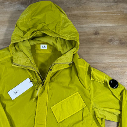 C.P. Company Chrome-R Hooded Lens Overshirt in Antique Moss - Yellow