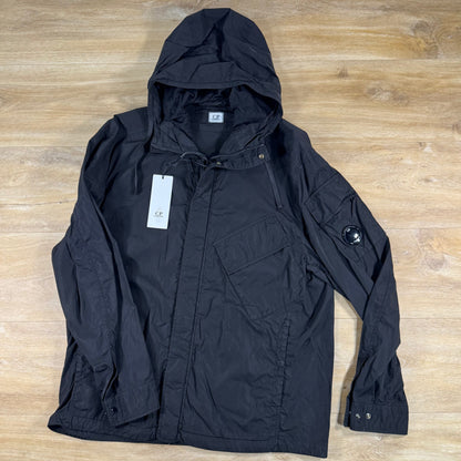 C.P. Company Chrome-R Hooded Lens Overshirt in Black