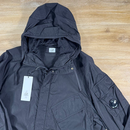 C.P. Company Chrome-R Hooded Lens Overshirt in Black