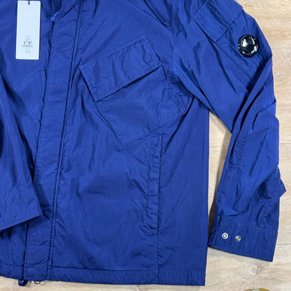 C.P. Company Chrome-R Hooded Lens Overshirt in Blueprint