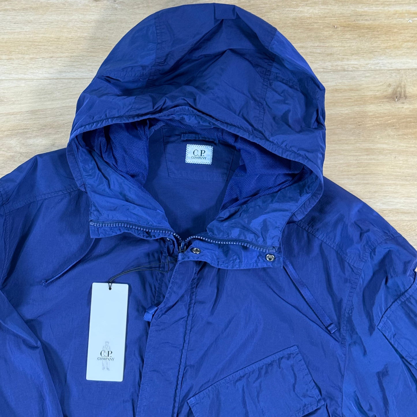 C.P. Company Chrome-R Hooded Lens Overshirt in Blueprint