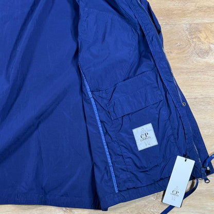 C.P. Company Chrome-R Hooded Lens Overshirt in Blueprint
