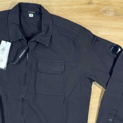 C.P. Company Organic Gabardine Lens Overshirt in Black