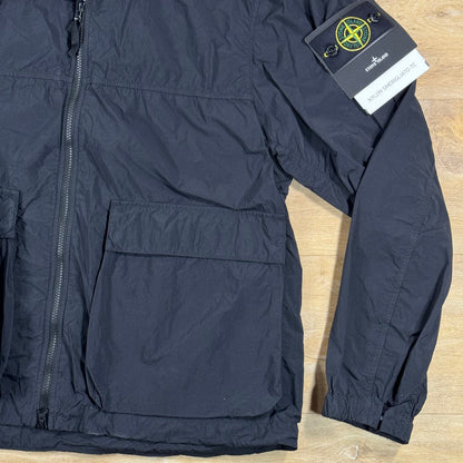Stone Island Nylon Smerigliato-TC Short Hooded Parka in Black