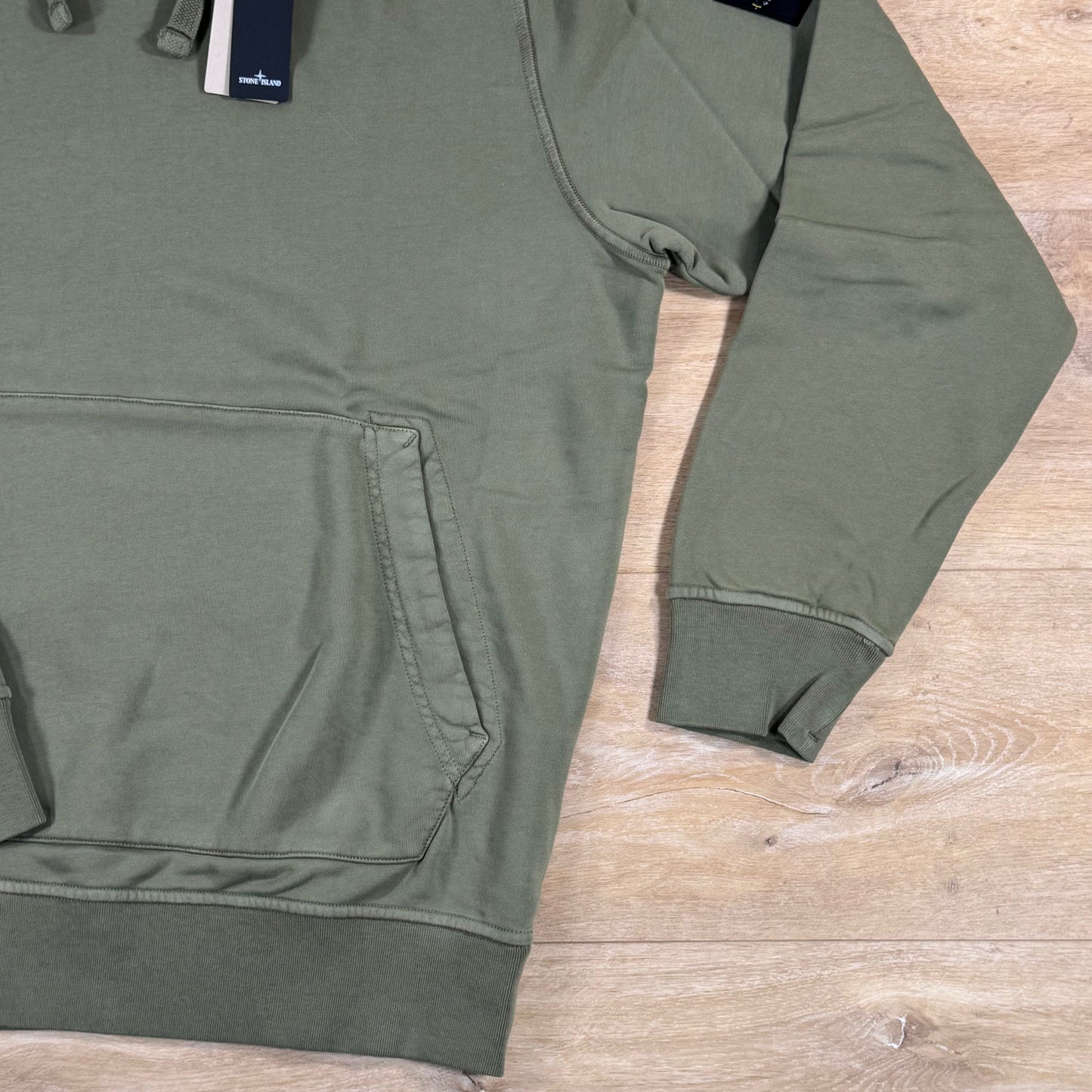 Stone Island Pullover Fleece Hoodie in Military Green