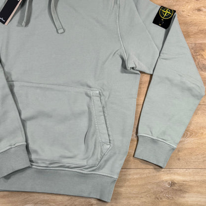 Stone Island Pullover Fleece Hoodie in Sage Green