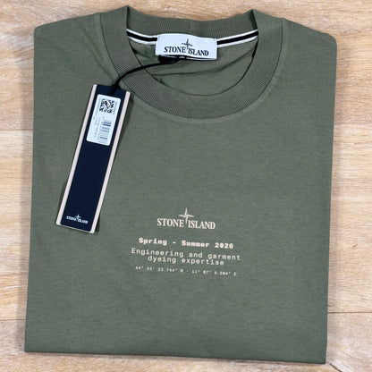 Stone Island Stone Print T-Shirt in Military Green