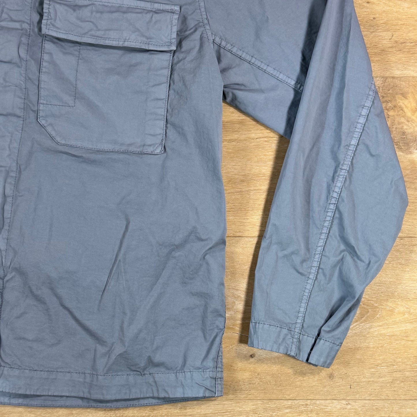 Stone Island Stretch Twill Overshirt in Avio Blue