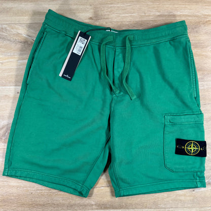 Stone Island Fleece Bermuda Shorts in Malachite - Green