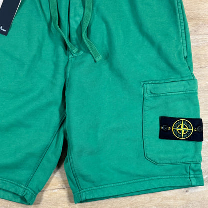 Stone Island Fleece Bermuda Shorts in Malachite - Green
