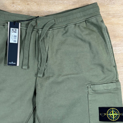 Stone Island Fleece Bermuda Shorts in Military Green
