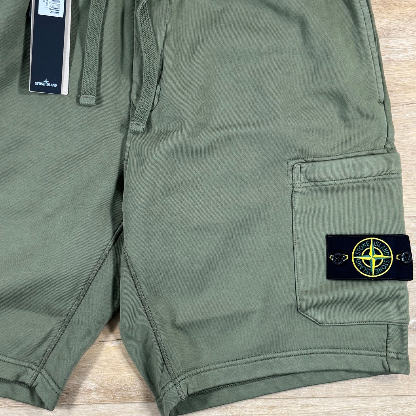 Stone Island Fleece Bermuda Shorts in Military Green