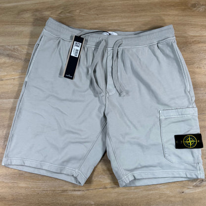 Stone Island Fleece Bermuda Shorts in Pearl Grey