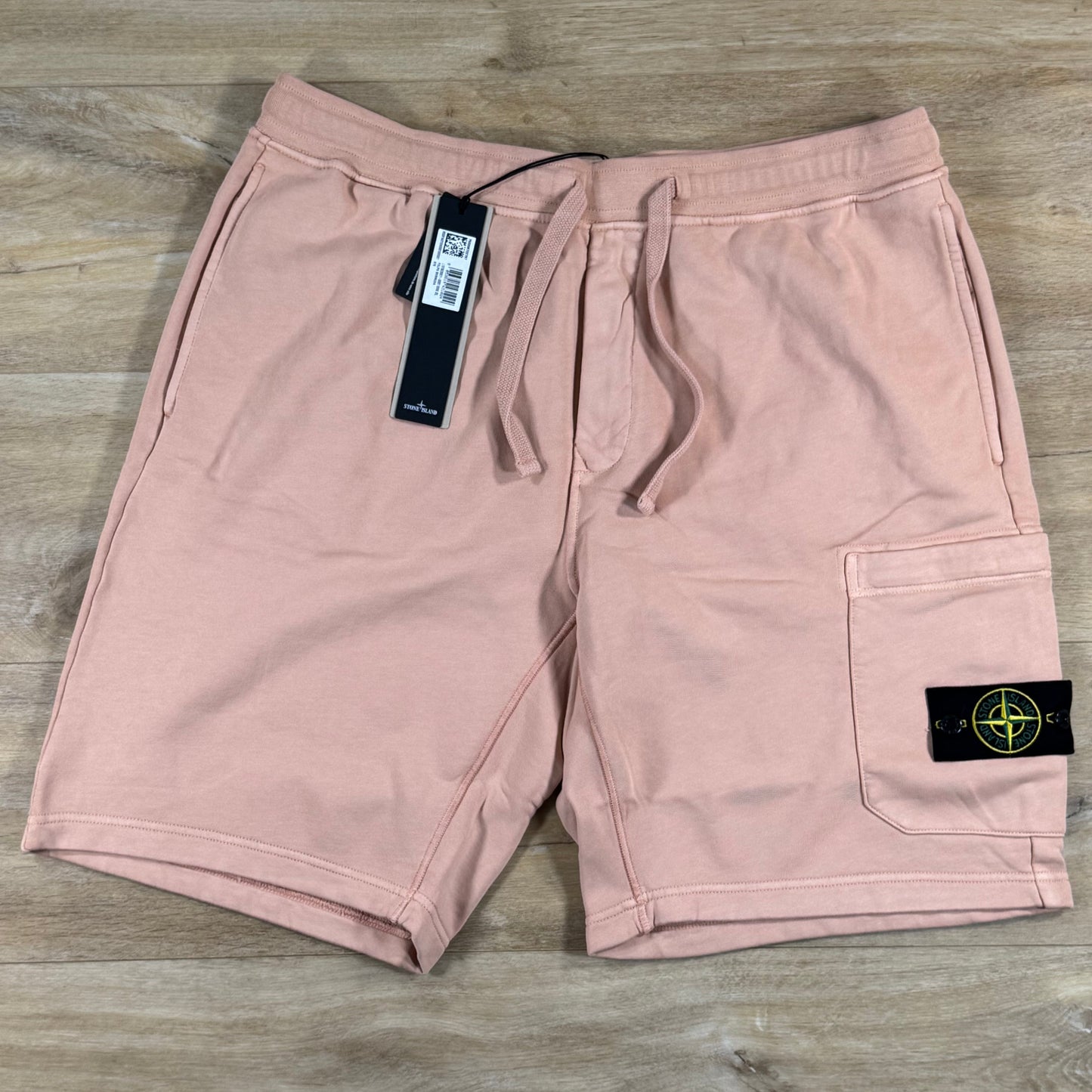 Stone Island Fleece Bermuda Shorts in Plaster Pink