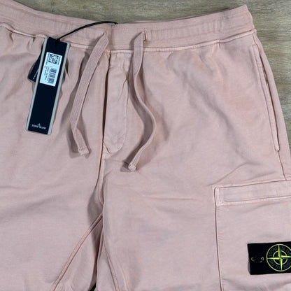 Stone Island Fleece Bermuda Shorts in Plaster Pink