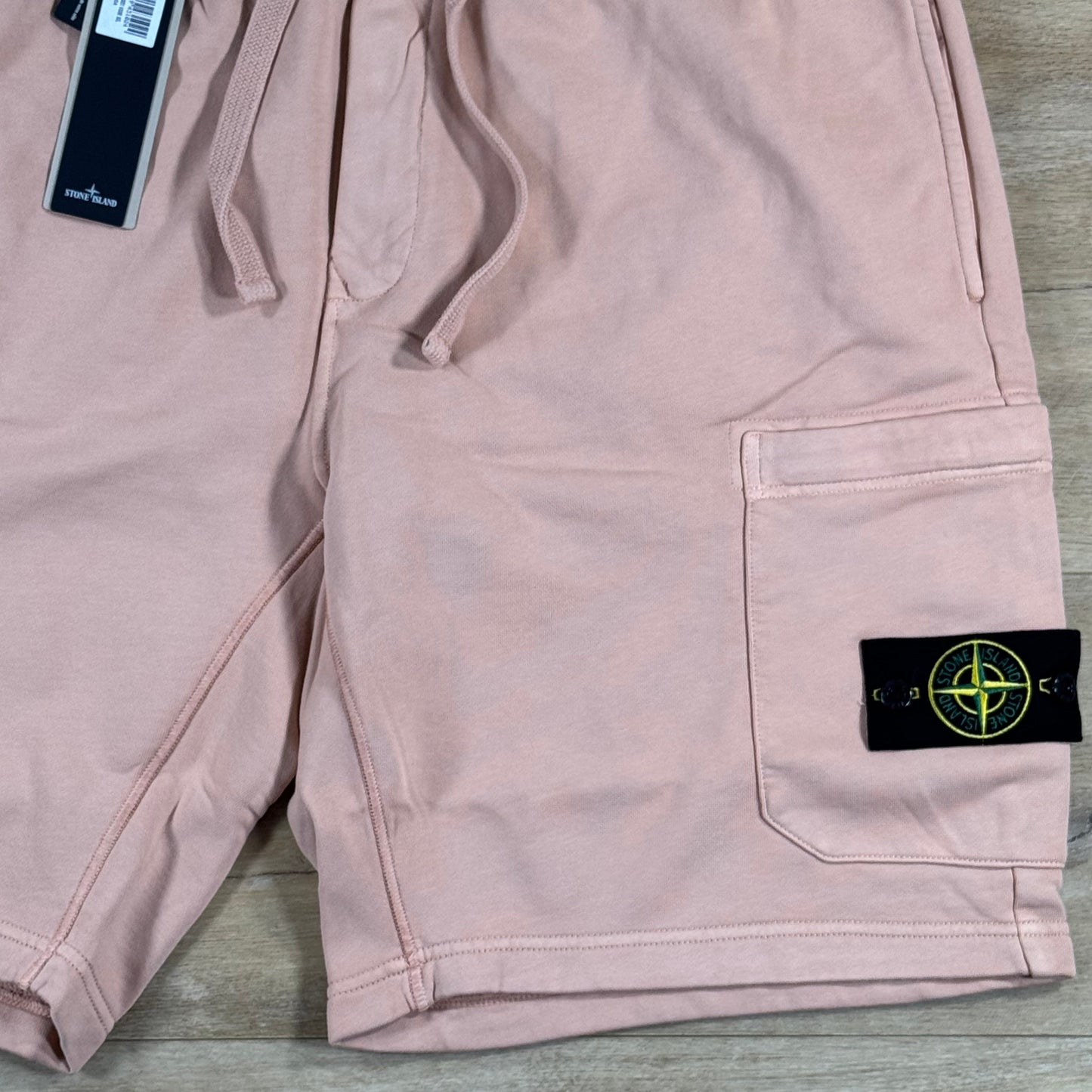 Stone Island Fleece Bermuda Shorts in Plaster Pink