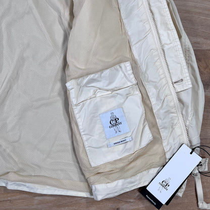 CP Company Flatt Nylon Goggle Overshirt in Pistachio Shell