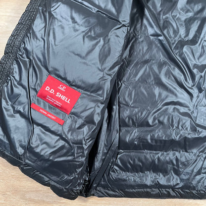 C.P. Company D.D. Shell Goggle Down Jacket in Black