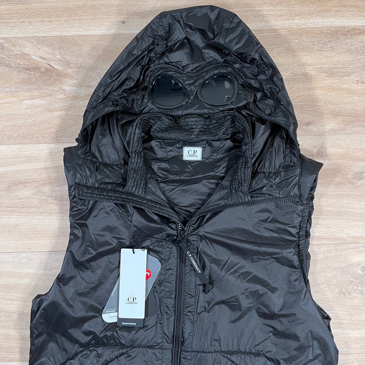C.P. Company Nada Shell Goggle Padded Gilet in Black