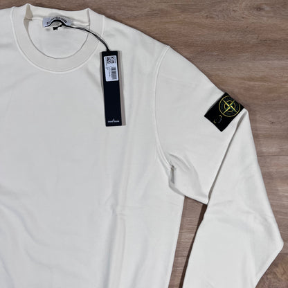 Stone Island Crewneck Fleece Sweatshirt in Ivory