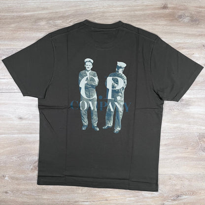 C.P. Company 30/1 Jersey British Sailor T-Shirt in Ivy Green